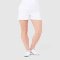 Ripe Maternity - Baxter Boyfriend Shorts - Denim (White) Baxter Boyfriend Shorts