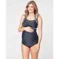 Cake Maternity - Chinotto Fuller Maternity Tankini Set (for D G Cups) - One-Piece / Swimsuit (Grey) Chinotto Fuller Maternity Tankini Set (for D-G Cups)
