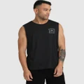 RVCA - Va All The Ways Muscle Tank Top - T-Shirts & Singlets (BLACK) Va All The Ways Muscle Tank Top