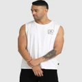 RVCA - Va All The Ways Muscle Tank Top - T-Shirts & Singlets (WHITE) Va All The Ways Muscle Tank Top