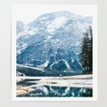 LEGGERA - Reflections of Lago di Braies Print - Home (White) Reflections of Lago di Braies Print
