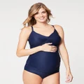 Cake Maternity - Frappe Maternity Tankini Swim Set (for D G Cups) - One-Piece / Swimsuit (Navy) Frappe Maternity Tankini Swim Set (for D-G Cups)