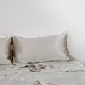 SILK MAGNOLIA - Pure Silk Pillowcase - Home (Grey) Pure Silk Pillowcase