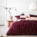 Aura Home - Luxury Velvet Quilt Cover - Home (Pink) Luxury Velvet Quilt Cover