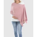 Angel Maternity - Moozie Mama Poncho Scarf Nursing Cover - Jumpers & Cardigans (Raspberry) Moozie Mama Poncho Scarf Nursing Cover