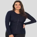 B Free Intimate Apparel - Long Sleeve Zip Rash Vest - Swimwear (Black) Long Sleeve Zip Rash Vest