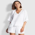Seafolly - Double Cloth Top - Swimwear (White) Double Cloth Top