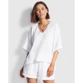Seafolly - Double Cloth Top - Swimwear (White) Double Cloth Top
