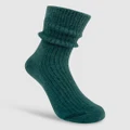 High Heel Jungle - Cashmere Sock - Socks & Stockings (British Racing Car Green) Cashmere Sock