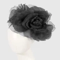 Fillies Collection - Large Flower Fascinator Headband - Fascinators (Black) Large Flower Fascinator Headband
