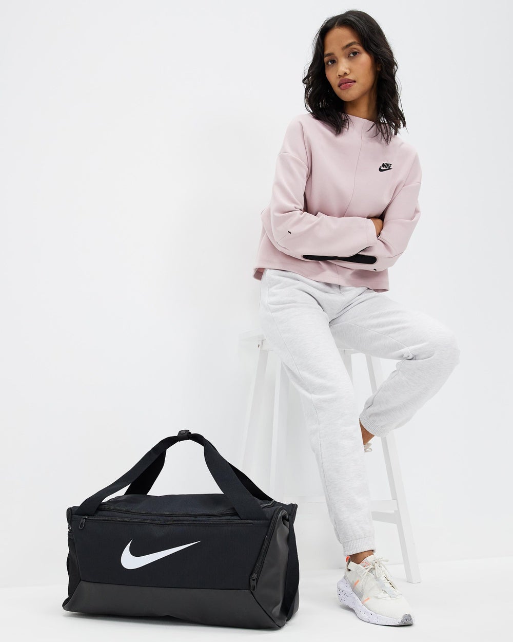 Nike - Brasilia 9.5 Duffel Bag Small - Outdoors (Black, Black & White) Brasilia 9.5 Duffel Bag - Small