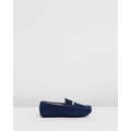 Oscars For Kids - Milan Loafers Kids - Dress Shoes (Navy Suede) Milan Loafers Kids