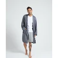 Ettitude - Sateen Robe - Sleepwear (Grey) Sateen Robe