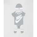 Nike - Futura Logo Boxed Set Babies - Headwear (Dark Grey Heather) Futura Logo Boxed Set - Babies