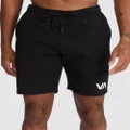 RVCA - Sport Elastic Walkshorts Iv 19" - Shorts (BLACK) Sport Elastic Walkshorts Iv 19"