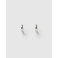 Izoa - Solid Huggie Earrings - Jewellery (Silver) Solid Huggie Earrings
