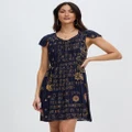 LENNI the label - Salome Mini Dress - Printed Dresses (Navy) Salome Mini Dress
