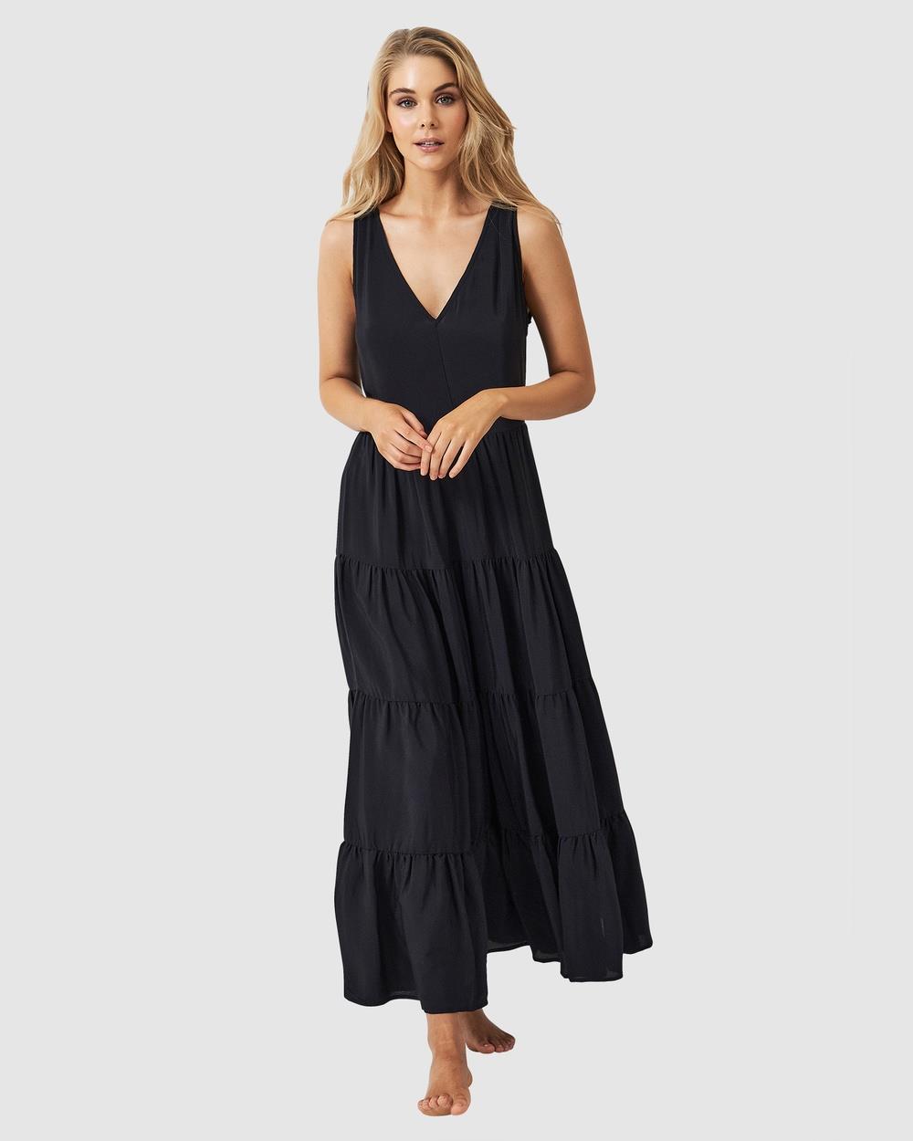 UNE PIECE - Swing Maxi Dress (With Removable Bows) - Dresses (Black) Swing Maxi Dress (With Removable Bows)