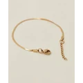 SAINT VALENTINE - Sphinx 2mm Snake Chain Bracelet Gold - Jewellery (Gold) Sphinx 2mm Snake Chain Bracelet - Gold