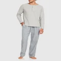 Jasmine and Will - Cotton Flannel Man Pant Grey Stripe - Sleepwear (Grey) Cotton Flannel Man Pant - Grey Stripe
