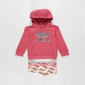 adidas Originals - Hoodie Set Kids - Hoodies (Top: Wild Pink; Pants: Multicolour) Hoodie Set - Kids