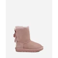 Ozwear Connection Uggs - Ugg Kids 2 Ribbon Boots (Water Resistant) - Boots (ROSYBROWN) Ugg Kids 2 Ribbon Boots (Water Resistant)