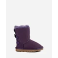 Ozwear Connection Uggs - Ugg Kids 2 Ribbon Boots (Water Resistant) - Boots (PURPLE) Ugg Kids 2 Ribbon Boots (Water Resistant)