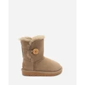 Ozwear Connection Uggs - Ugg Kids Ugg Button Boots (Water Resistant) - Boots (OLIVE) Ugg Kids Ugg Button Boots (Water Resistant)