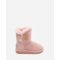 Ozwear Connection Uggs - Ugg Kids Ugg Button Boots (Water Resistant) - Boots (PALEMAUVE) Ugg Kids Ugg Button Boots (Water Resistant)