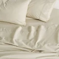 Linen House - Vienna 300TC Cotton Percale 40cm Fitted Sheet - Home (Linen) Vienna 300TC Cotton Percale 40cm Fitted Sheet