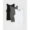 Silent Theory - Off Beat Tank 3 Pack - Tops (WHITE/BLACK/CHARCOAL) Off Beat Tank 3-Pack
