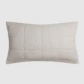Bambury - Linen Quilted Pillow Sham - Home (Neutral) Linen Quilted Pillow Sham