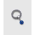 Von Treskow - Double Stretchy Ring With Evil Eye - Jewellery (Silver) Double Stretchy Ring With Evil Eye