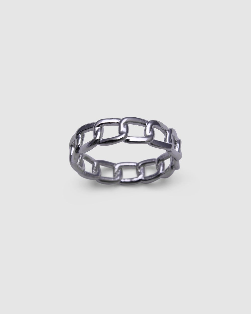 Von Treskow - Hard Curb Chain Ring - Jewellery (Silver) Hard Curb Chain Ring
