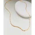 Wanderlust + Co - Figaro Chain Gold Necklace - Jewellery (Gold) Figaro Chain Gold Necklace