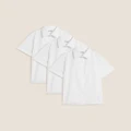 Marks & Spencer - 3 Pack Regular Short Sleeve Schoolwear Blouse Kids Teens - Tops (White) 3-Pack Regular Short Sleeve Schoolwear Blouse - Kids-Teens