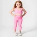 School Active Sports - SAS Active Crop Top and 3 4 Leggings Bundle - All gift sets (Candy Pink) SAS Active Crop Top and 3-4 Leggings Bundle