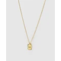 Arms Of Eve - Aquarius Zodiac Gold Tag Necklace - Jewellery (Gold) Aquarius Zodiac Gold Tag Necklace