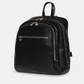 Republic of Florence - Archy Leather Laptop Backpack - Backpacks (Black) Archy Leather Laptop Backpack