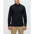 Tommy Hilfiger - Flex Poplin Shirt - Shirts & Polos (Black) Flex Poplin Shirt