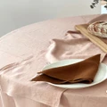 Bambury - Linen Table Runner - Home (Pink) Linen Table Runner