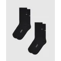 REC GEN - Logo Sock Two Pack - Crew Socks (Black) Logo Sock Two Pack
