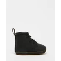 Dr Martens - 1460 Crib Lace Booties Babies - Boots (Black Mason) 1460 Crib Lace Booties - Babies
