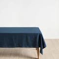 Linen House - Nimes Pure Linen Tablecloth - Home (Navy) Nimes Pure Linen Tablecloth