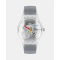 Swatch - Clearly Black Stripped - Watches (Black) Clearly Black Stripped