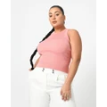 Forcast - Sparrow Racer Back Top - Tops (Pink Rose) Sparrow Racer Back Top