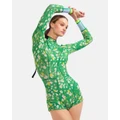Cynthia Rowley - Printed Wetsuit - Swimwear (Green) Printed Wetsuit