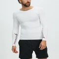 Supacore - Supa X ® Long Sleeve Body Mapped Posture Thermal Compression Top - Compression Tops (White) Supa X ® Long Sleeve Body Mapped Posture Thermal Compression Top