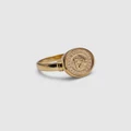 Von Treskow - Round St Christopher Ring - Jewellery (Yellow Gold) Round St Christopher Ring