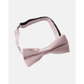 Abelard - Textured Silk Formal Bow Tie - Ties & Cufflinks (BLUSH) Textured Silk Formal Bow Tie